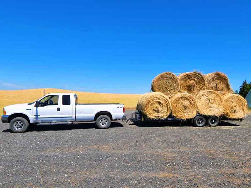 Heavy duty equipment trailer rental for farm machinery and large loads in Spokane area